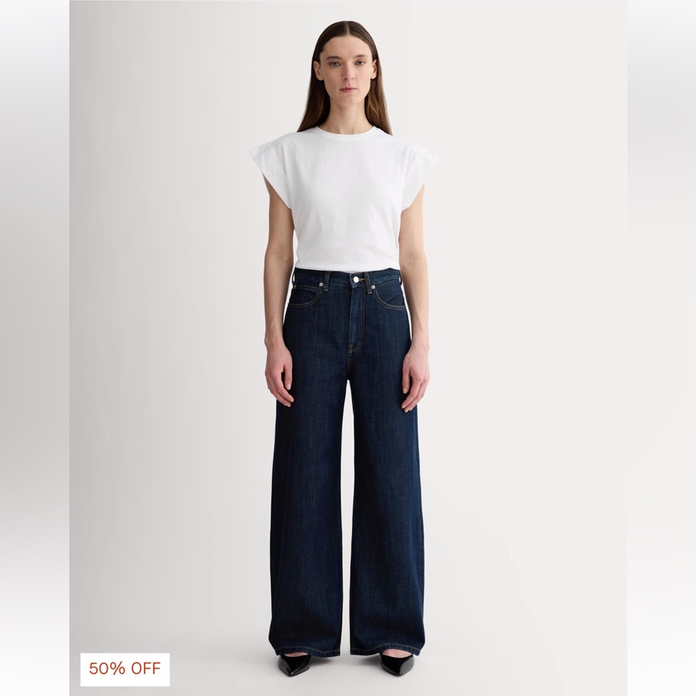 NWT Everlane Deep Indigo Wide-Leg Jeans